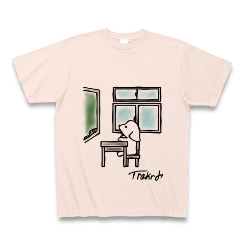 Tシャツ　猛勉強Longzhi(ライトピンク）design by たらころ